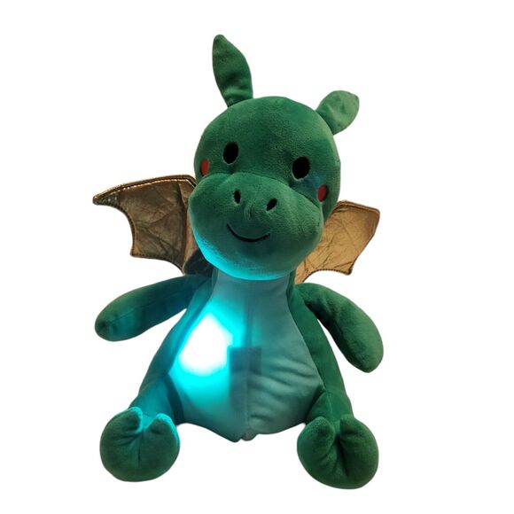 FAO Schwarz Plush Green Dragon Stuffed Animal Toy LED Lights Sound - Picture 3 of 16